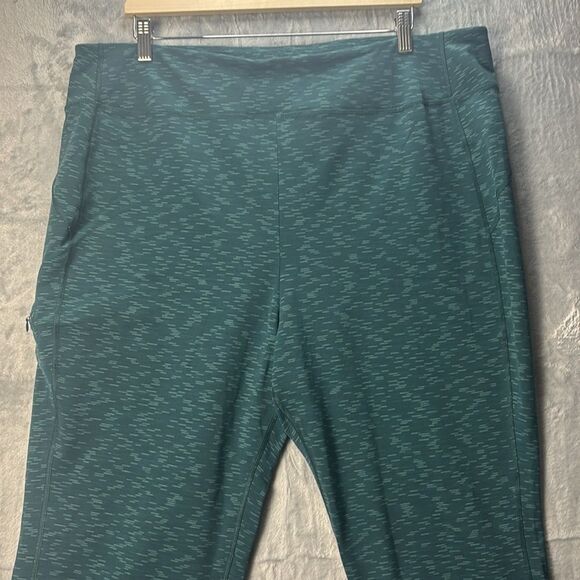 Duluth Trading Co NoGA Classic Deep Seahlass Space Dye Bootcut Leggings Size XXL - Picture 2 of 11